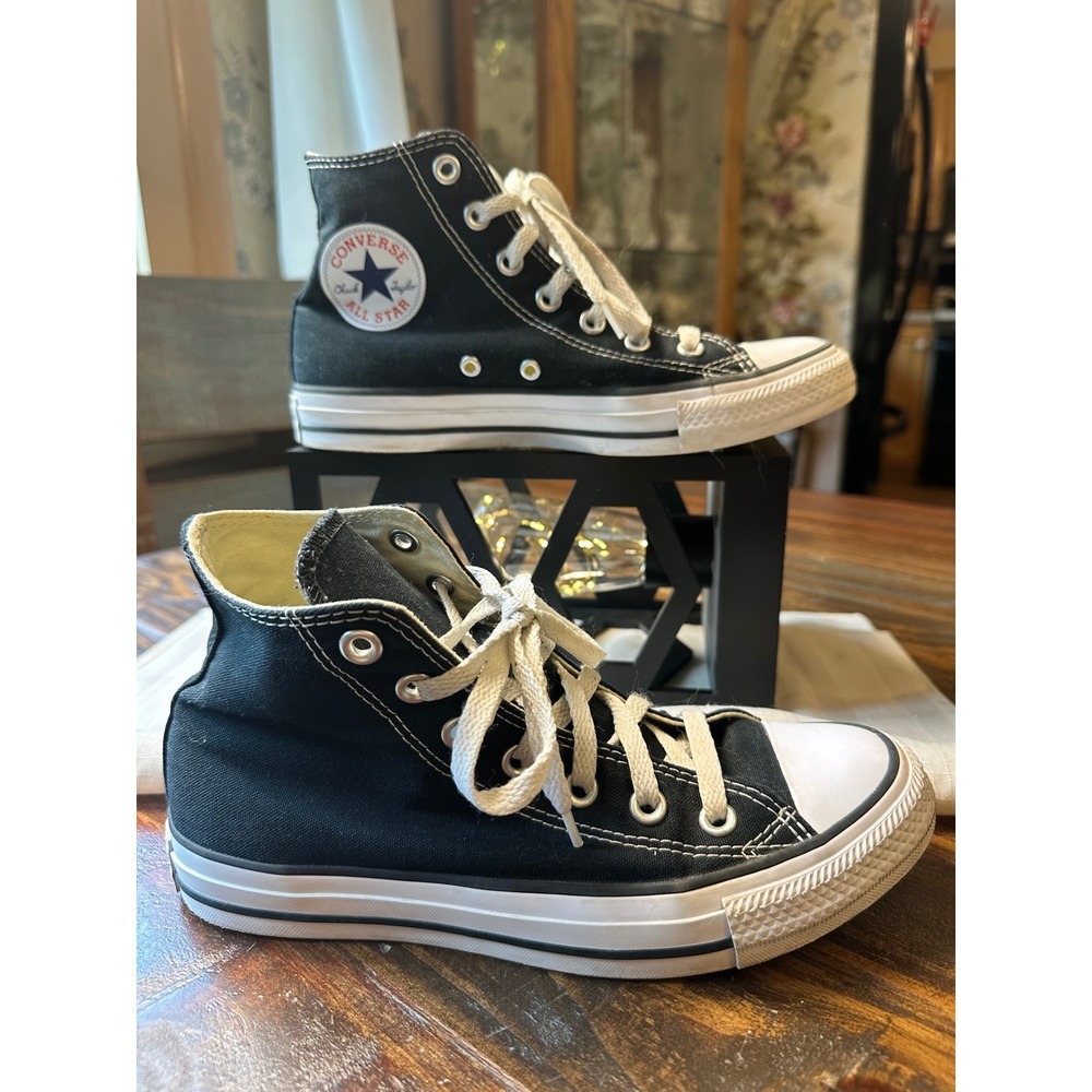 Converse Chuck Taylor All Star High Top Sneakers Black White Canvas Men 5 or W 7 - Picture 2 of 10